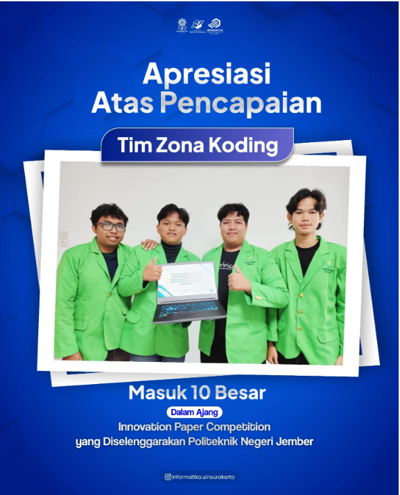 Tim Zona Koding Raih Top 10 Innovation Paper Competition Politeknik Negeri Jember